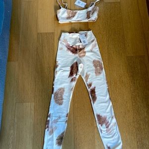 weworewhat cowhide bra and leggings set